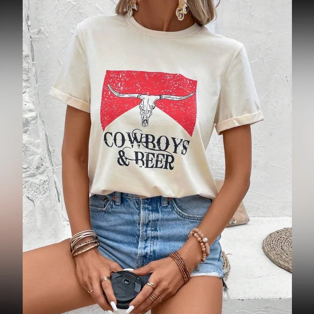 Letter Graphic Tee - Picture 4 of 6